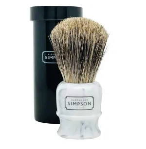 Simpson - Highbury Small Shaving Brush with Travel Tube, Pure Badger