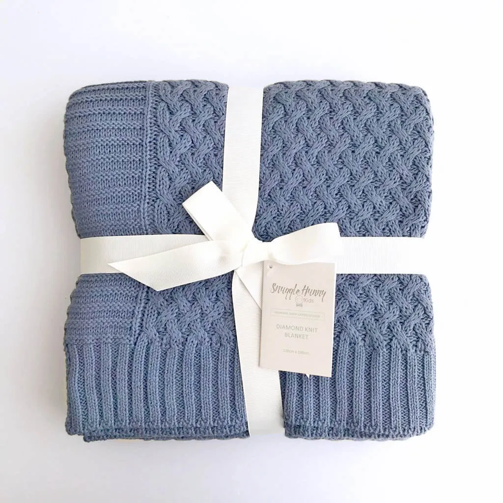 Snuggle Hunny | River | Diamond Knit Baby Blanket