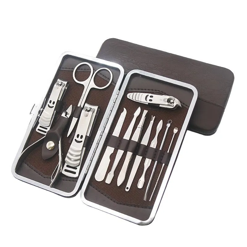 Stainless Steel Nail Clippers Set 12 Pieces Nail Scissor Set Manicure Manicure Implement Nail Clippers