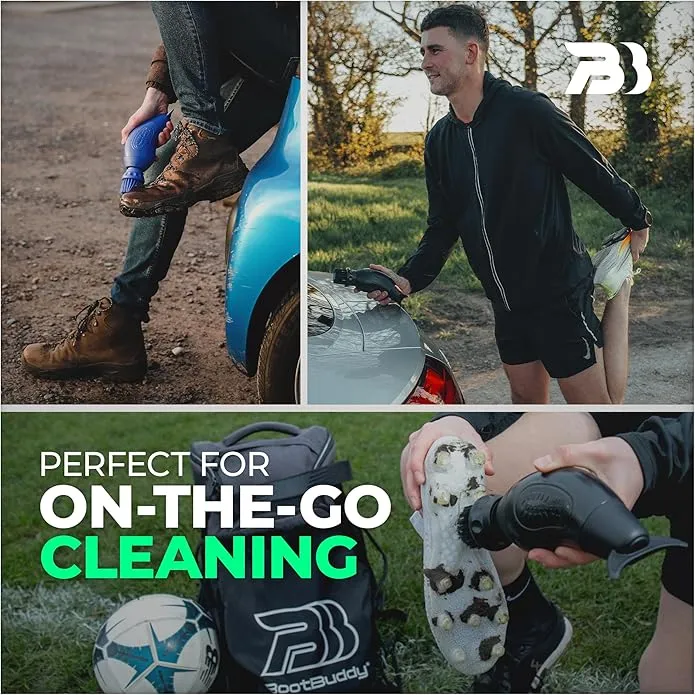 The Boot Buddy Shoe & Boot Cleaner Brush - Shoes Cleaning Kit - Cleans Any Shoe Including Walking & Hiking Boots, Golf Shoes, Football Boots, Wellies & General Outdoor Footwear & Equipment in Minutes