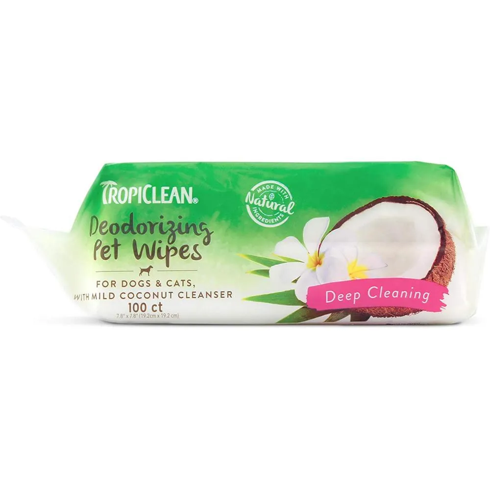 TropiClean Deep Cleaning Pet Wipes