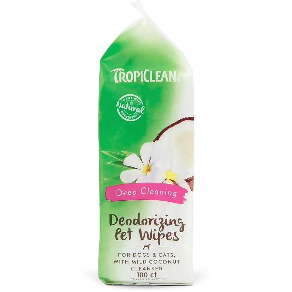 TropiClean Deep Cleaning Pet Wipes