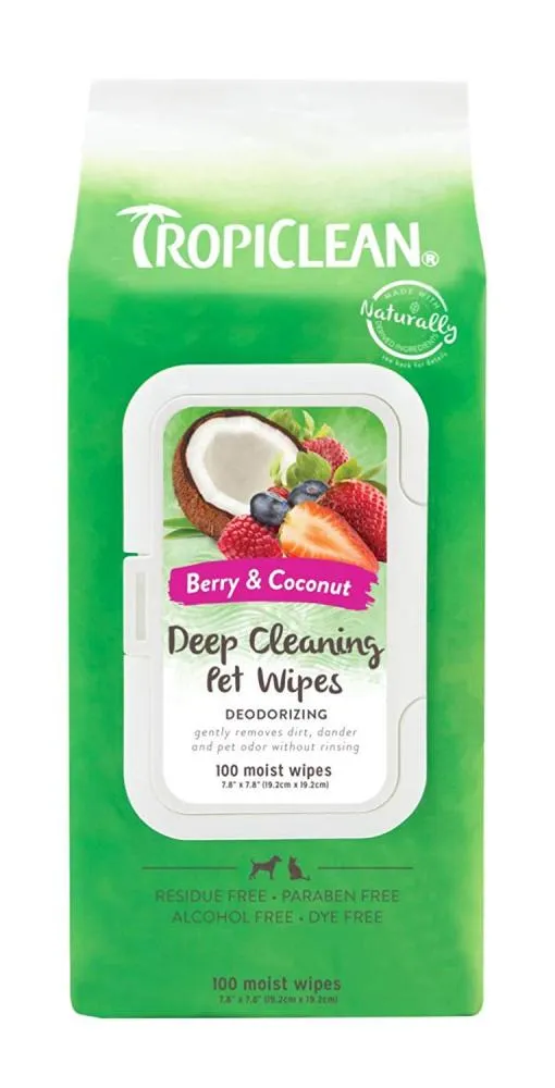 TropiClean Deep Cleaning Pet Wipes