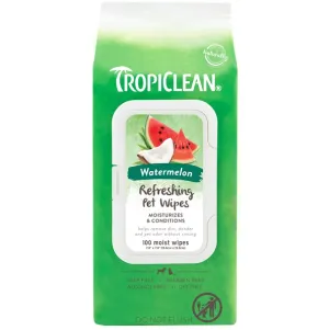 TropiClean Watermelon Dog Wipes for Paws and Butt