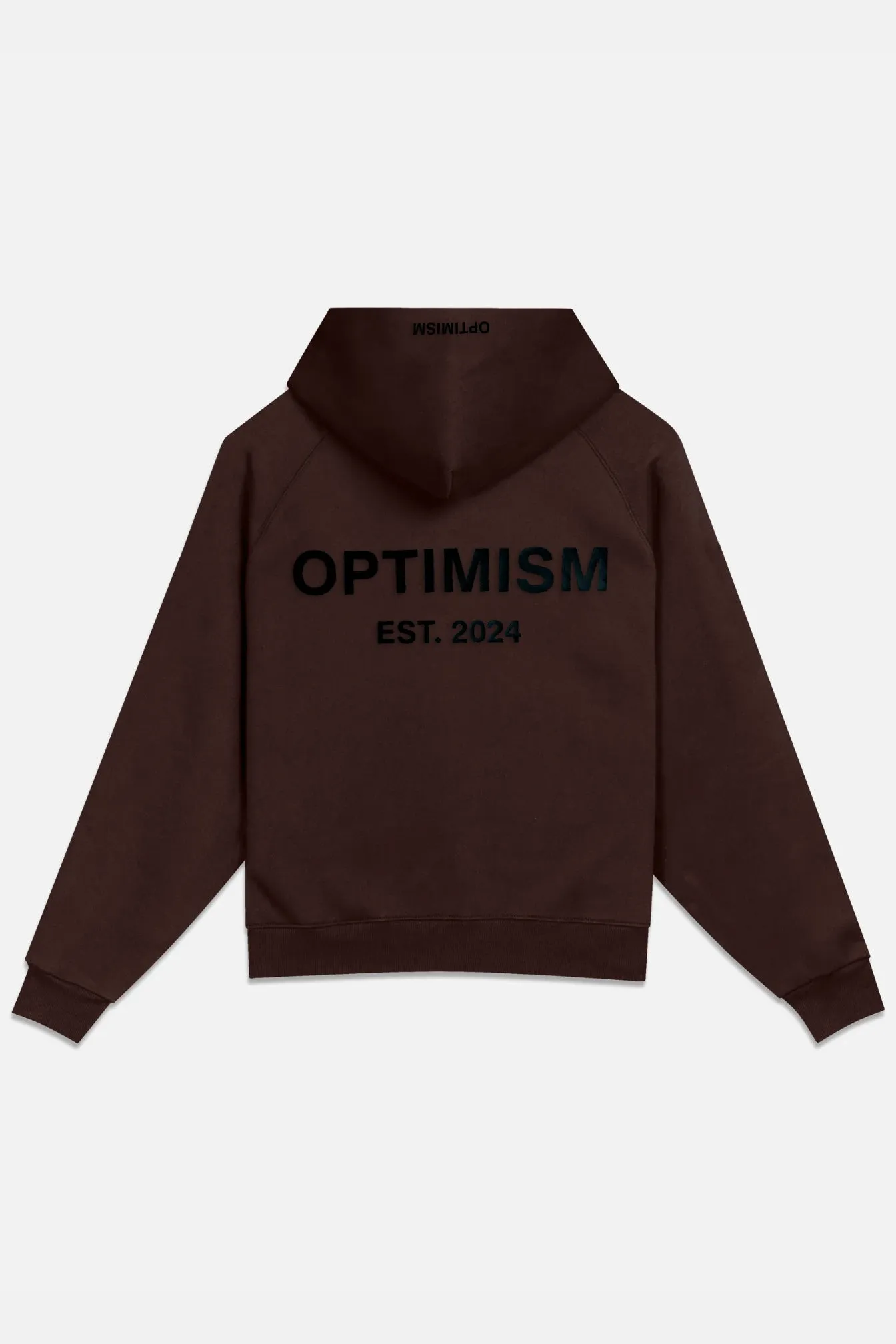 Unisex Premium Fleece- Hoodie Oversized (Brown) Optimism