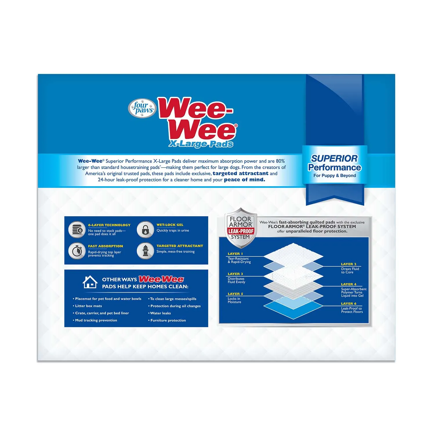 Wee-Wee Superior Performance X-Large Dog Pee Pads