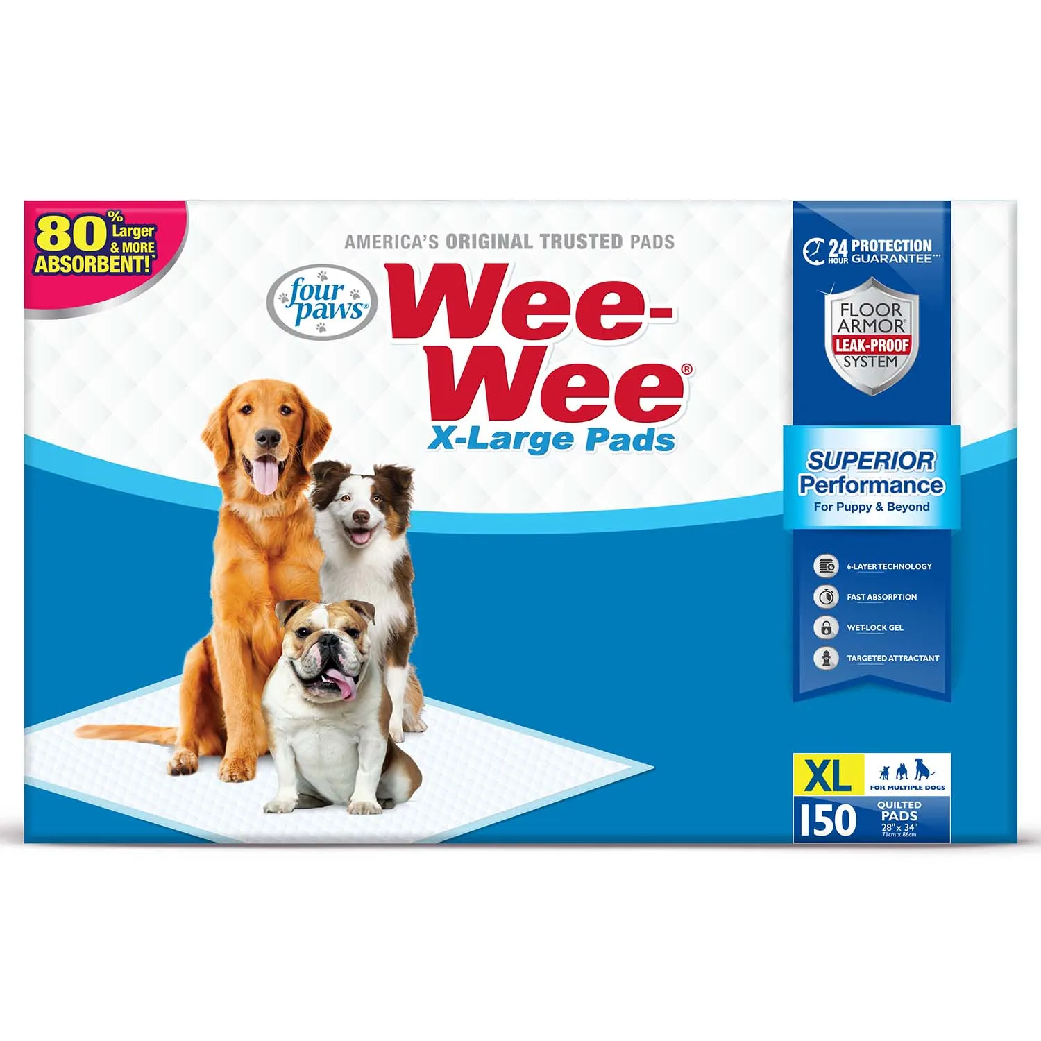 Wee-Wee Superior Performance X-Large Dog Pee Pads