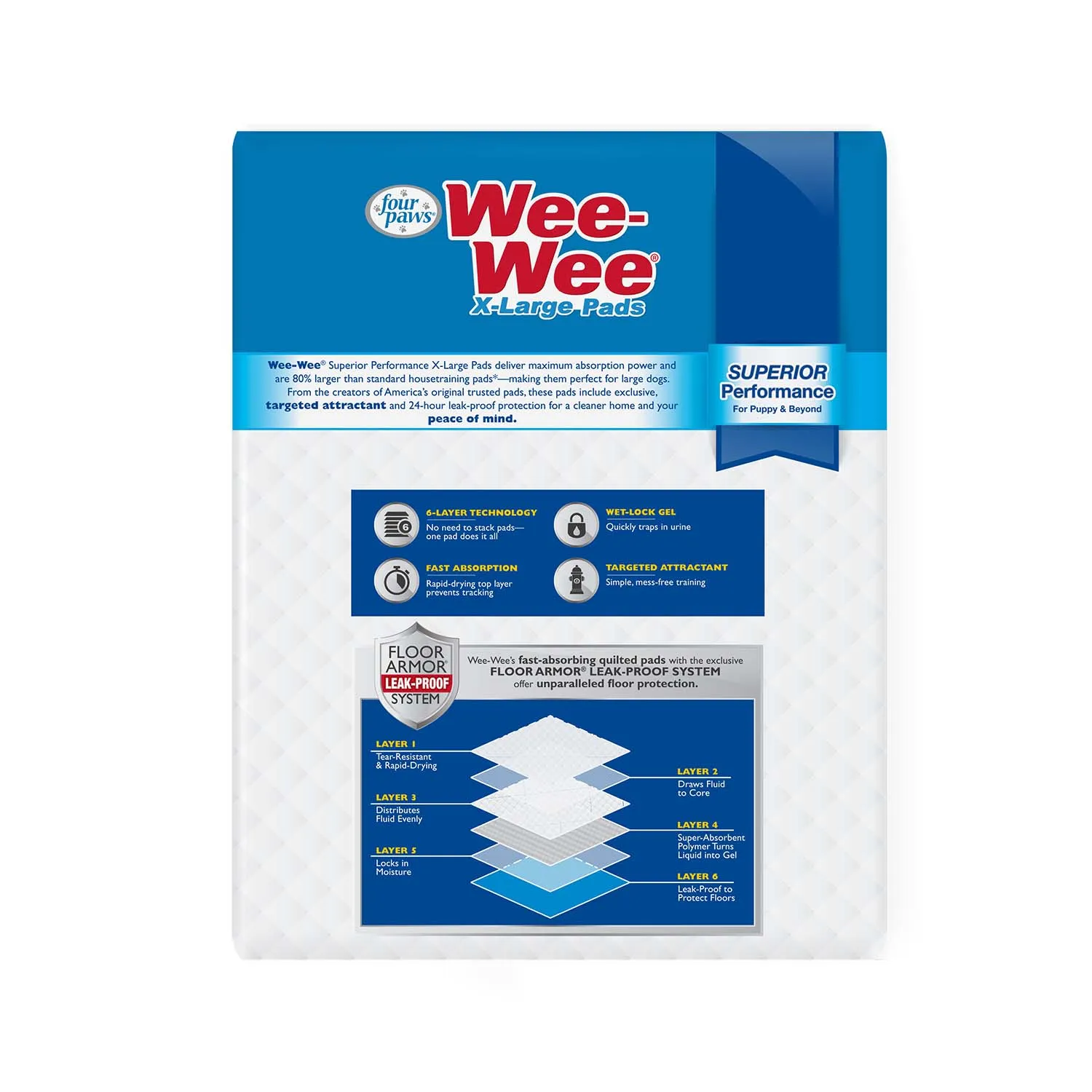 Wee-Wee Superior Performance X-Large Dog Pee Pads