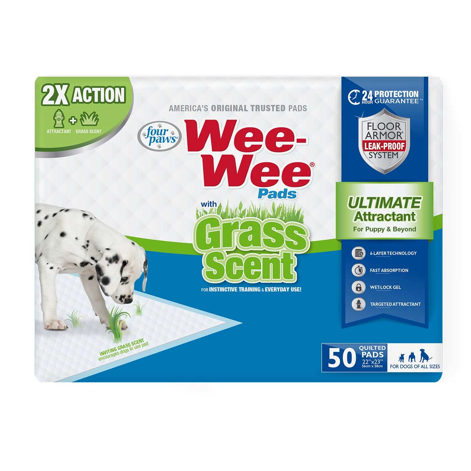 Wee-Wee Ultimate Attractant Dog Pee Pads with Grass Scent