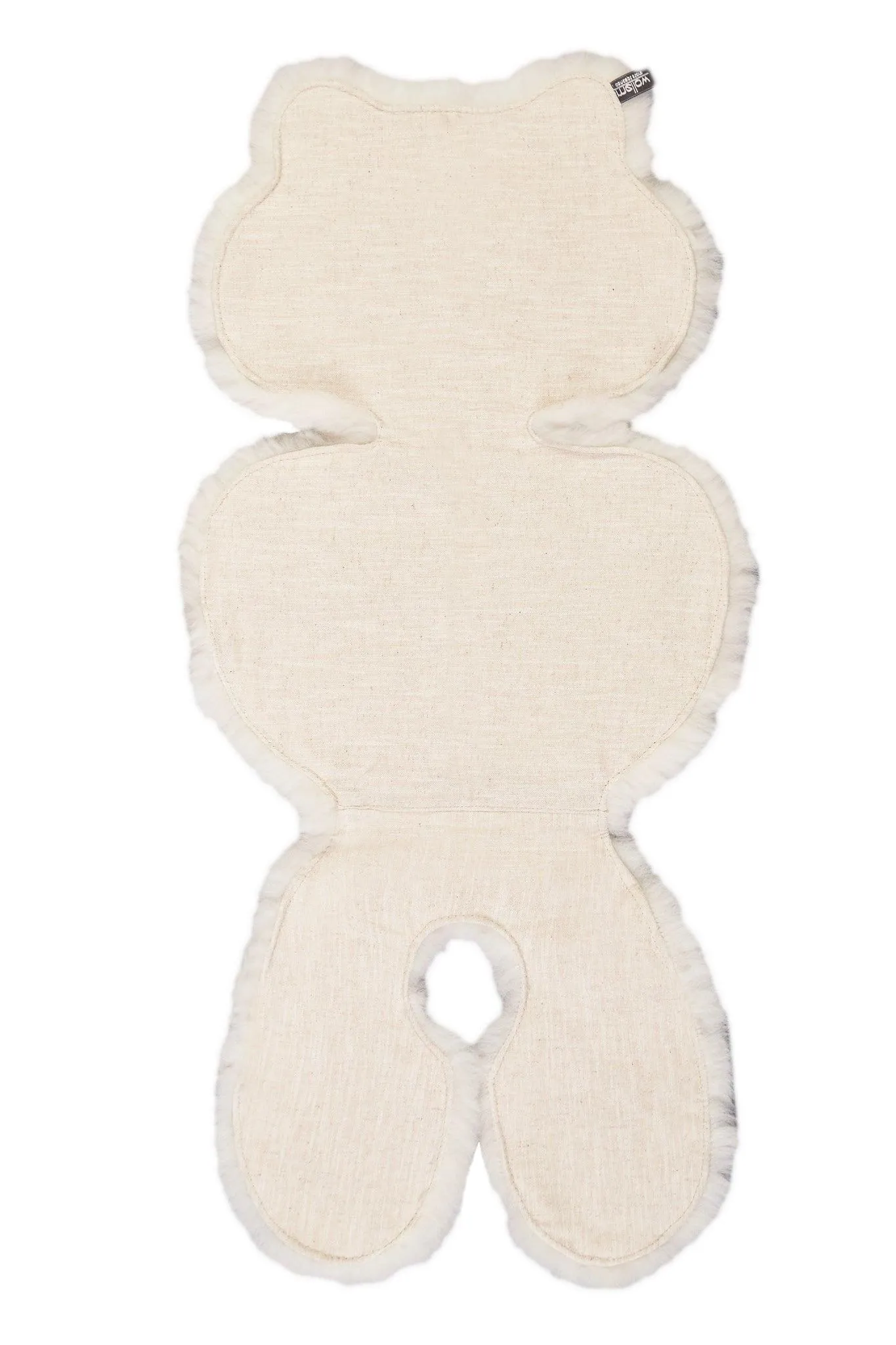 White Natural Sheepskin Car Seat / Stroller Liner