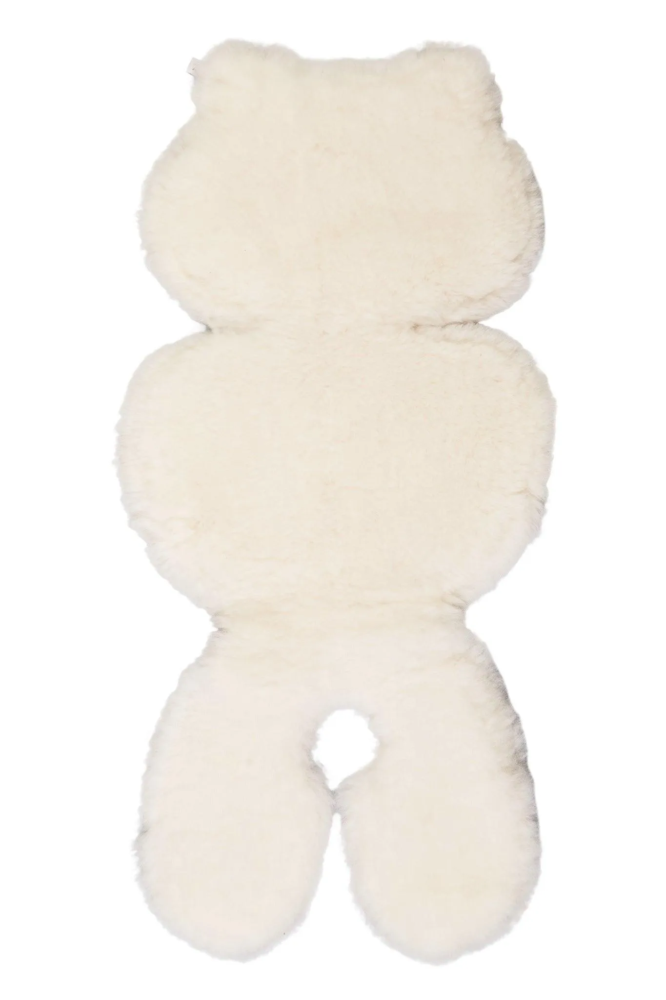 White Natural Sheepskin Car Seat / Stroller Liner