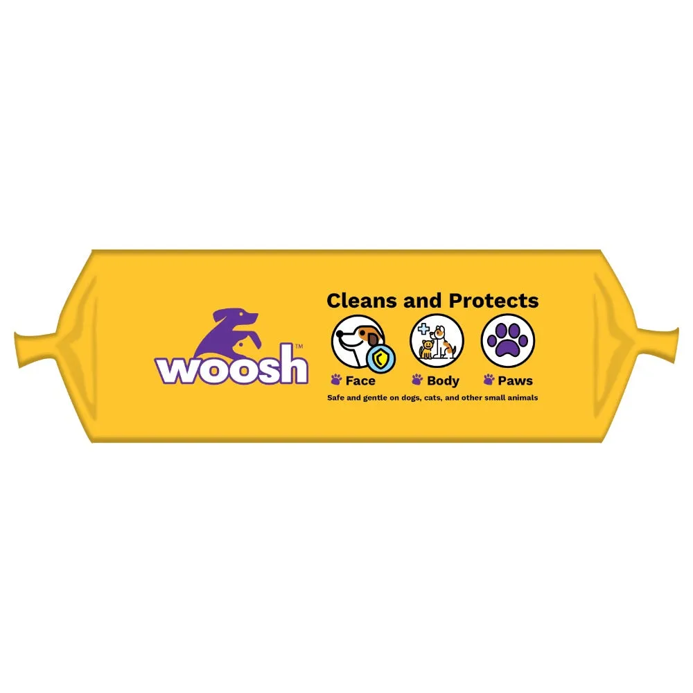 Woosh Fragrance-Free Unscented Antibacterial Pet Wipes 100pcs