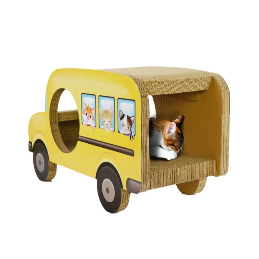 Zodiac Cat Scratcher Yellow Bus